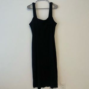 Matching set: Old Navy 2XL black rib knit sweater and midi dress